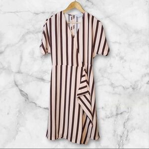 Striped Cream and Black Dress